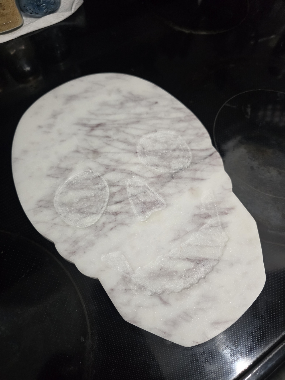 Marble-Pattern Skull shaped Serving Board Charcuterie Board